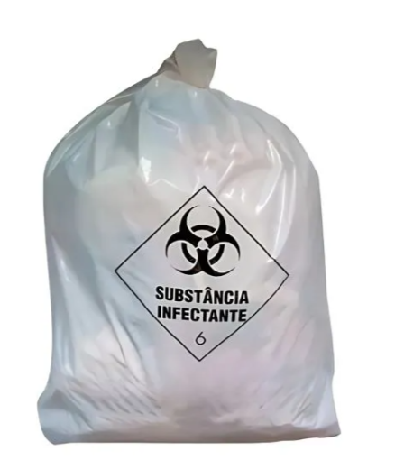 SACO DE LIXO BRANCO INFECTANTE